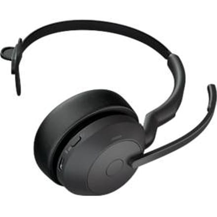 Jabra Evolve2 55 Link 380/390a UC Mono On Ear headset Bluetooth Mono Zwart Noise Cancelling, Ruisonderdrukking (microfoon) Mono Computer
