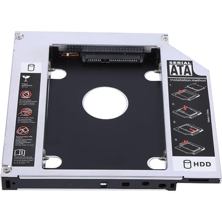 12,7 mm aluminium SATA HDD SSD-behuizing Harde schijfstation Caddy Optische dvd-adapter voor laptop white