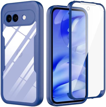 Hoesje geschikt voor Google Pixel 10a - Techsuit ColorVerse 360 Case met Screenprotector - Blauw