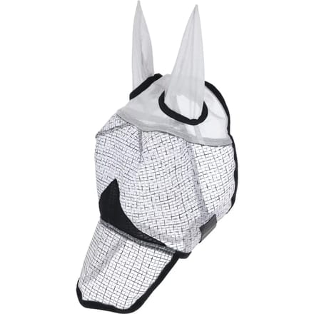 Kerbl Vliegenmasker met oren en neus-Light Grey-Cob