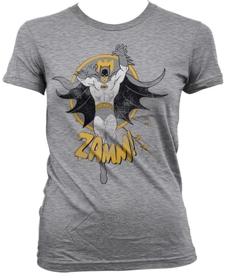 Batman Zamm! Girly T-shirt voor dames, heather-grijs