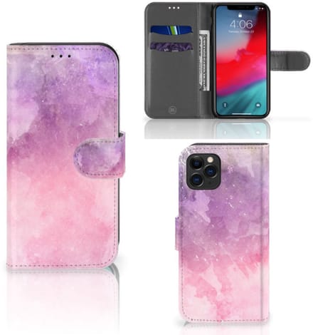 Boekhoesje voor Hoesje Apple iPhone 11 Pro Pink Purple Paint