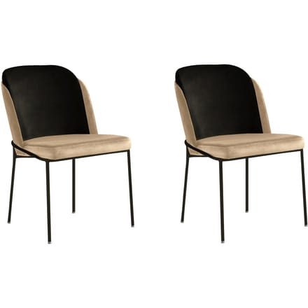 Set van 2 eetkamerstoelen Dries velvet | Atelier Del Sofa