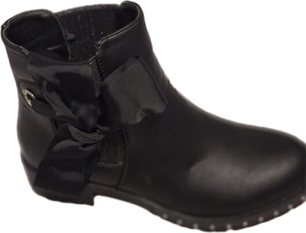 LUCKYSHOES-ENKELBOOTS-SILVERELASTIC-RIBBONS/STUDS-BLACK-40