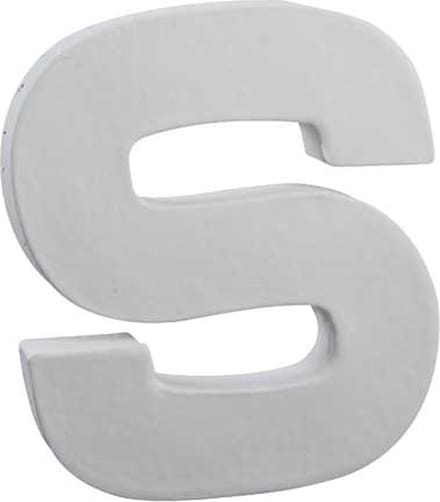 Letter wit S 12 cm