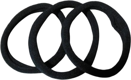 Haar elastiek - Zwart - 3 stuks - 3,5 cm - dun - fijne elastiekjes – bandjes