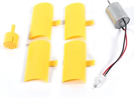 Wind Generator - Energie Kit - Wetenschappelijk Model - Verticale Ontwerp - 7x5x3 cm - Zilver