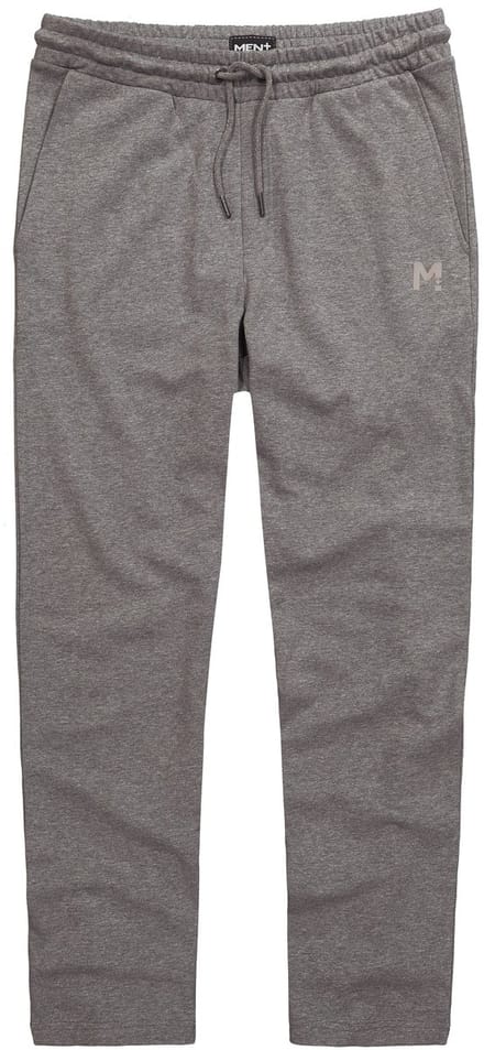 Men Plus - Heren - Trainingsbroek Basic Fit elastische tailleband - Grijs melange - Maat L