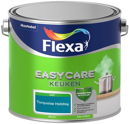 Flexa - Easycare Keuken - Turquoise Holiday - Mengverf - 2,5 L