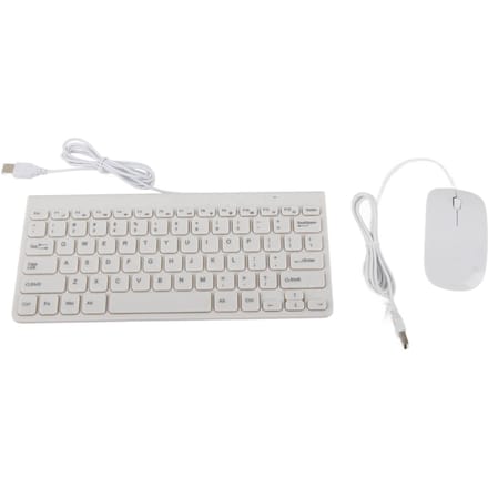 Ultradun USB Bekabeld Toetsenbord Optische Muis Muizen Set Combo voor PC Laptop wit