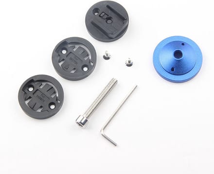 Qatrixx GPS Stem Mount - Top Cap - Fiets Houder - Garmin Edge Gps Houder - Blauw