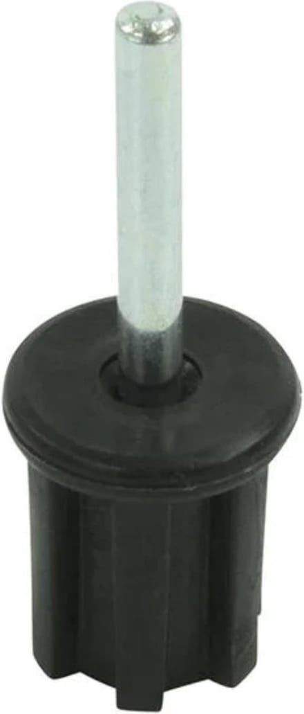 ProPlus Tentstokdop - Ø 21 mm - met metalen pin - zwart/zilver