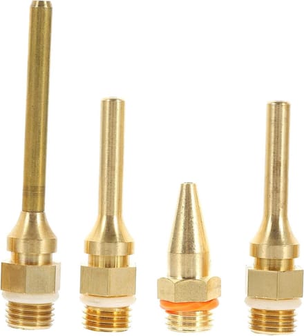 Lijmpistool Spuitmonden - Koperen Tips - Diverse Klussen - Antidruipfunctie - 4 Stuks - Goud