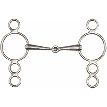 3 of 4-rings trensbit, roestvrij staal type Pessoa