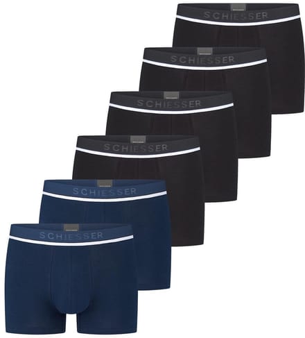 Schiesser Heren Shorts / Pants 6er Pack - 95/5 - Cotton