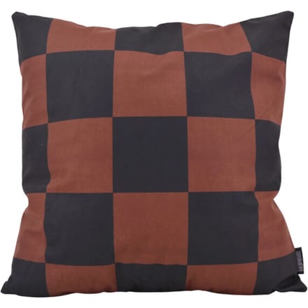 Gek op kussens! Sierkussen checker /bruin | 45 x 45 cm | katoen/polyester