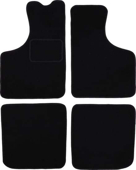 Zwarte veloursmatten voor: Skoda 1000MB sedan (1966-1969)