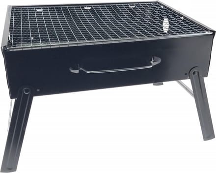 Benson Compacte barbecue met handvat - draagbaar - 35 x 27 x 20 cm - zwart