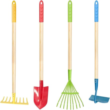 Kindertuingereedschap Set 4-Delig: Schep, Hark en Meer voor Buiten Spelen