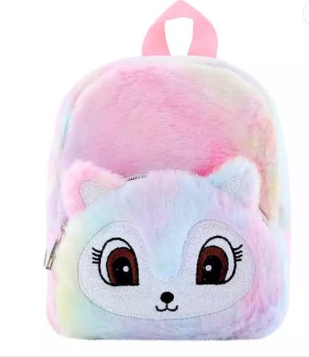 Konijntje pluchen rugzak - soft fluffy bunny backpack bag - 1-3 jaar - 1 litre tasje
