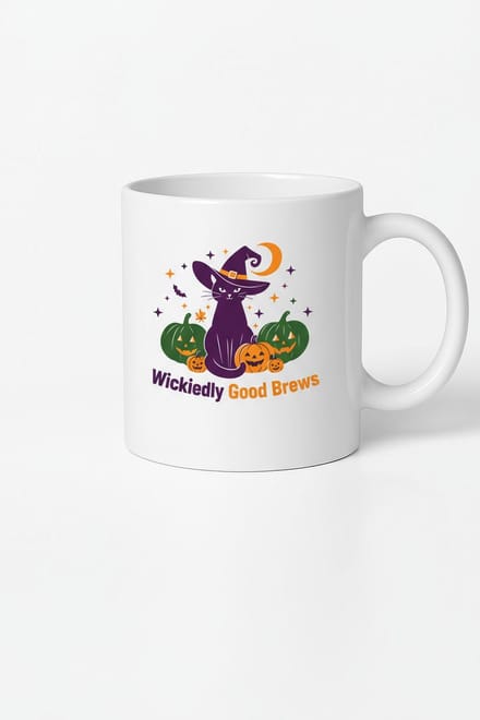 Halloween Kat Mok - Wickedly Good Brews Koffiemok