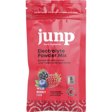 JUNP Hydratatie, Elektrolyten Poedermix, Wilde Bes, 5 Stick Packs, 3,8g (0,13 oz) Elk
