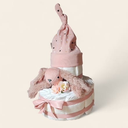 Luiertaart Roze – lief kraamcadeau voor een meisje