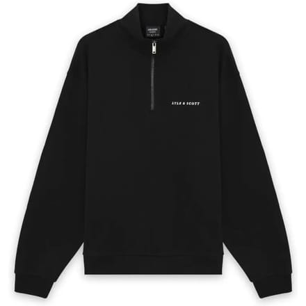 1/4 rits sweater Lyle & Scott Script Heavyweight Loopback