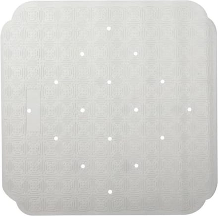 Ruby badmat - antibacterieel - antislip - zuignappen - wit - 53 x 53 cm - natuurlijk rubber