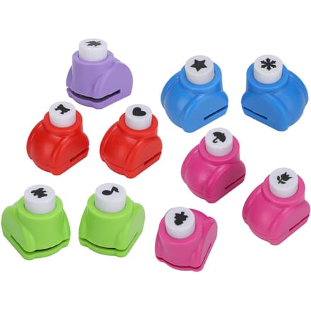 Lot de 10 perforatrices à motifs variés, faciles à utiliser, multifonctions et portables red