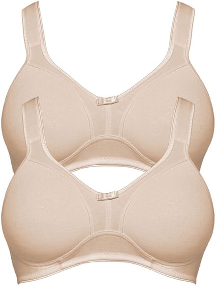 2-pack ontlastings-BH zonder beugel Basics