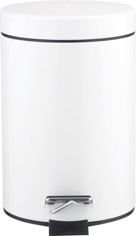 Pedaalemmer - Prullenbak - Afval Scheiden - Zachte Sluiting Deksel - 3 Liter - Wit