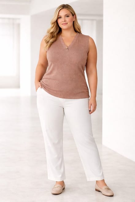YEST CURVE Lorena Tops - Baked Clay - maat X-0(44)