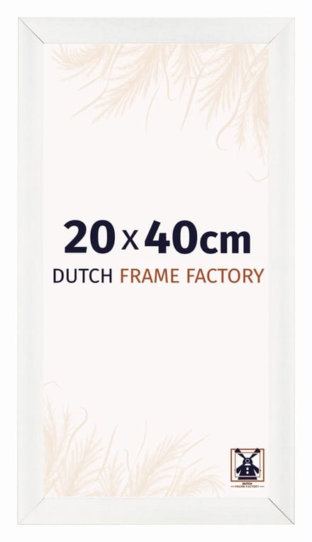 Fotolijst 20x40 cm - MDF - Wit Geveegd - Praag
