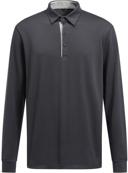 ALLTHEMEN Herren-Poloshirt mit langen Ärmeln - Farbblock - L