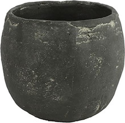 Countryfield Bloempot Marvin aardewerk L14,5B14,5H12CM antraciet