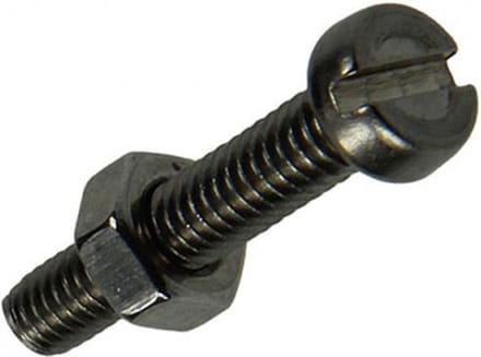 Metaal-schroef. M4 x 20mm. lang. Cilinderkop+moer. RVS-A2. 10 stuks bouten + moeren. Sam.