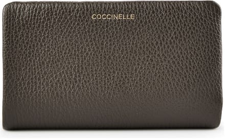 Coccinelle C-Me Softy Portemonnee Leder 16 cm - Dames - Staand formaat - fango