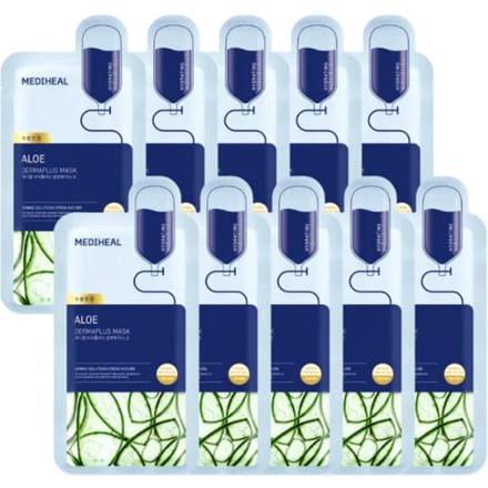 Mediheal Derma Plus Aloë Masker 10-Pack Verzachtend & Hydraterend Sheetmasker