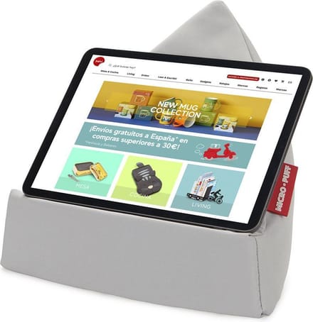 Balvi Tablethouder Ipadhouder Boekensteun Micro Puff Grijs