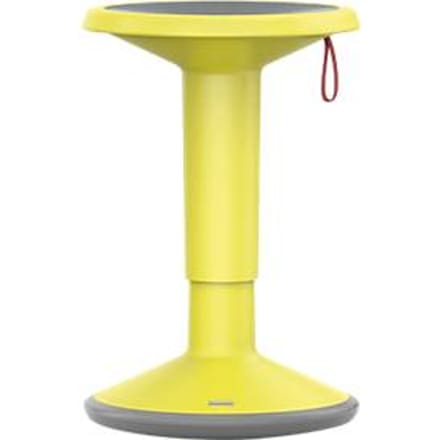 UPis1 in hoogte verstelbare kruk, Ø 330 x H 450 - 630 mm, citroengeel