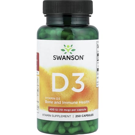 Vitamine D3, 400IE (10 mcg), 250 capsules