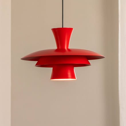 Luminex Hanglamp Plato, rood, metaal, Ø 38 cm, E27