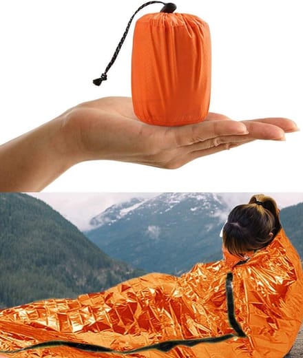 Ulisem - Survival-slaapzak - Ultralicht en opvouwbaar - Heldere noodkleur