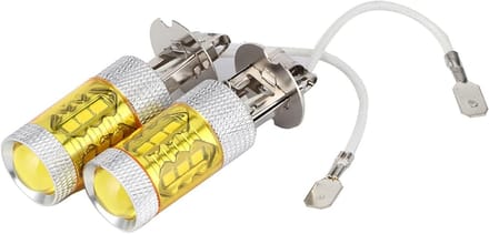 Qiilu 1 paar 12-24V 80W H3 16SMD LED gele auto mistlamp lampen