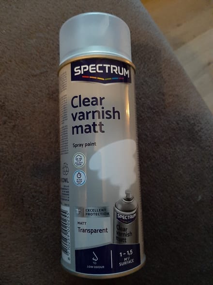 Vernis / blanke lak/ matt / spuitbus/ 500 ml/ spectrum/ clear varnish