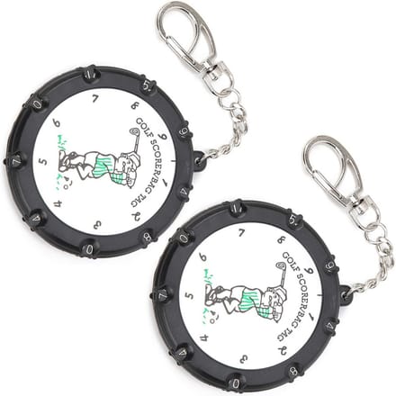 Draagbare Golf Score Teller (Set van 2) voor 18 Holes - Golf Accessoire met Sleutelhanger