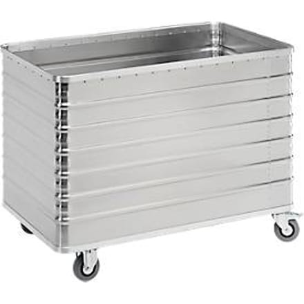 Transportwagen van aluminium, zonder deksel, 656 l