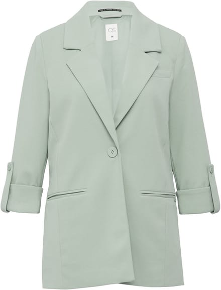 QS - female - Interlock blazer met omgeslagen mouwen