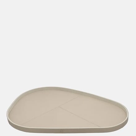 Chamada Lotte leren dienblad organisch effen XL beige